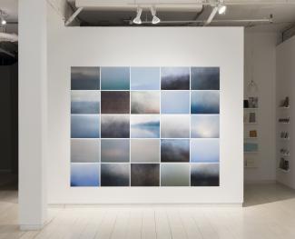 a large grid of five rows of five photographs by Karen Zalamea