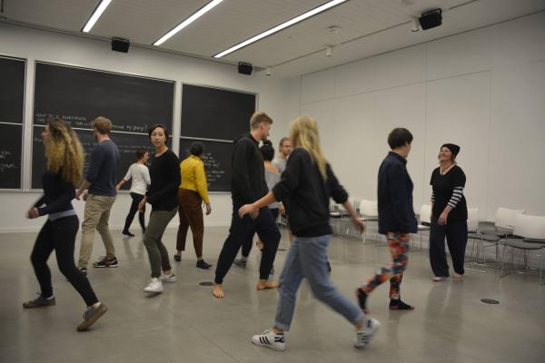 Performance workshop at UBC, September 2016. Photo by Catherine Soussloff