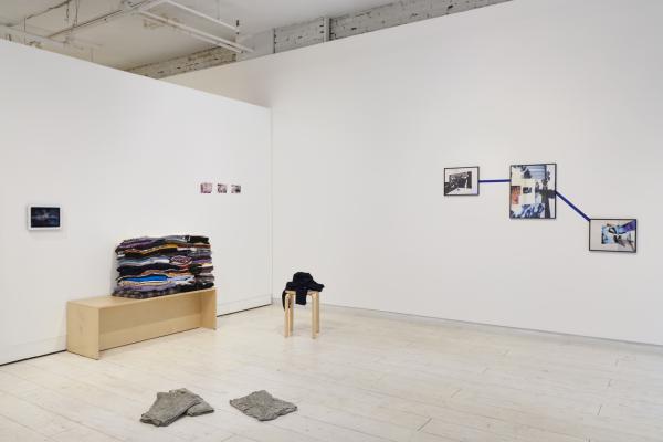Installation view of the NOW, NEVER group show at Access Gallery.