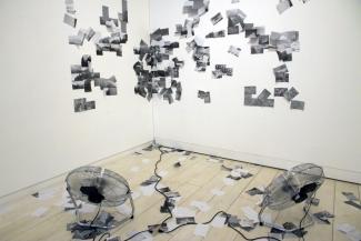 David Seminuk, MechanicalWanderings, installation with photographs and fans, 2013-ongoing.