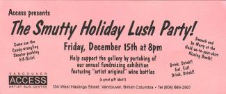 The Smutty Holiday Lush Party! flyer