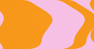 Abstract wavy image of apricot and soft pink.