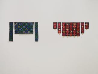 Close-Up shot of Rawan Hassan's piece in the NOW, NEVER Exhibit at Access Gallery.