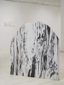 Medium wide shot of Tiffany Law's 'back of a drawer' exhibit