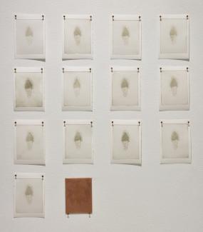 Full frame shot of 'printing a rock is an archive of its loss' by Tiffany Law.
